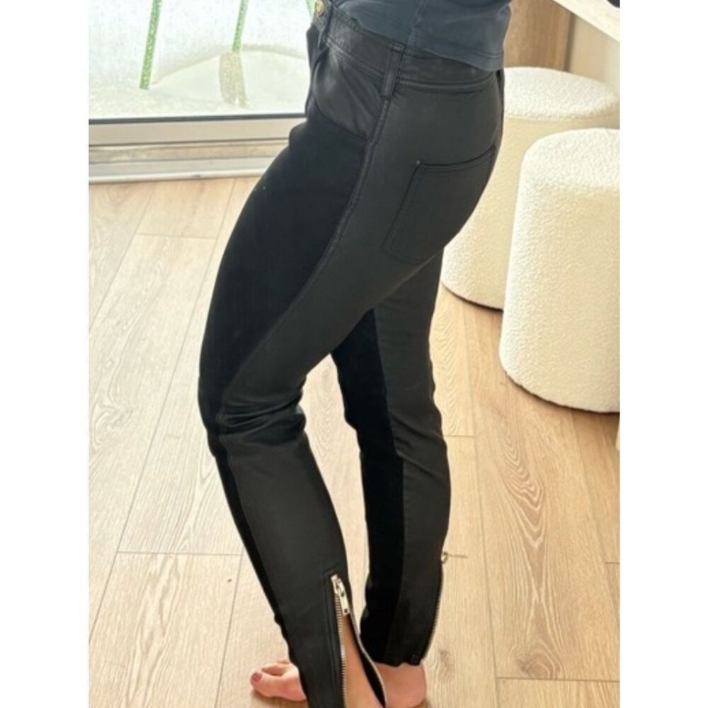 🛍️GIVENCHY NAPPA LAMBSKIN LEATHER & SUEDE PANTS   AUTHENTIC